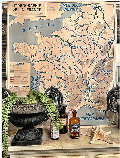 French Schoolhouse Poster Map #lakes