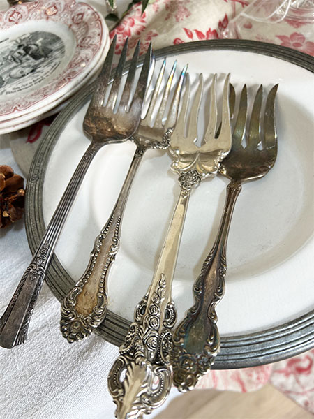 Silver Serving Forks #7