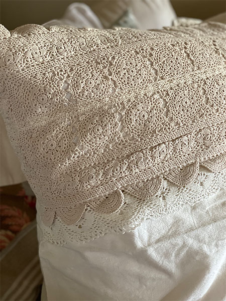 Antique Euro Sham #crochet SM