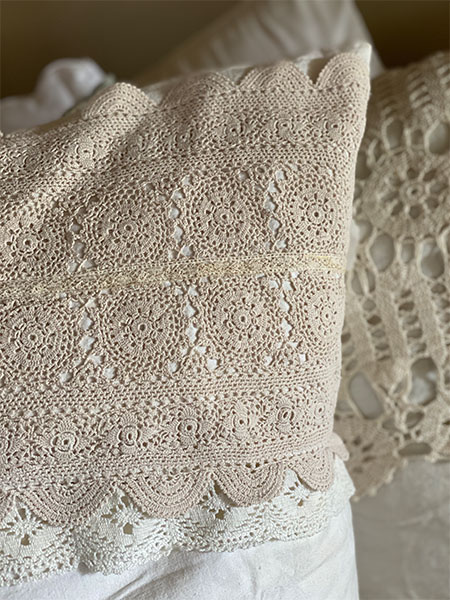 Antique Euro Sham #crochet SM 2