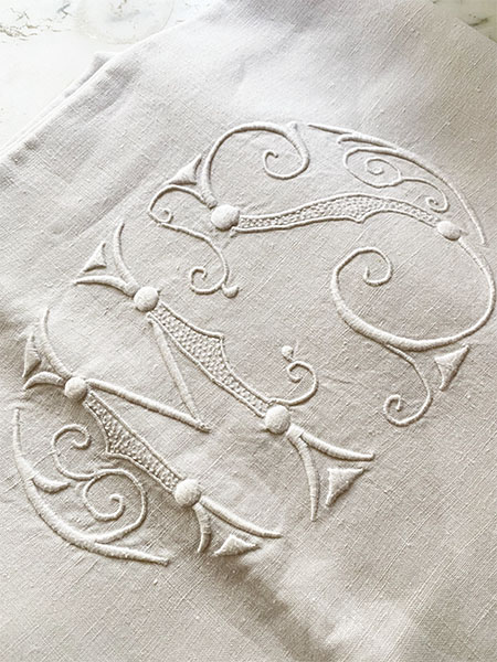 Antique French Linen Queen Sheet #MSWHITE 