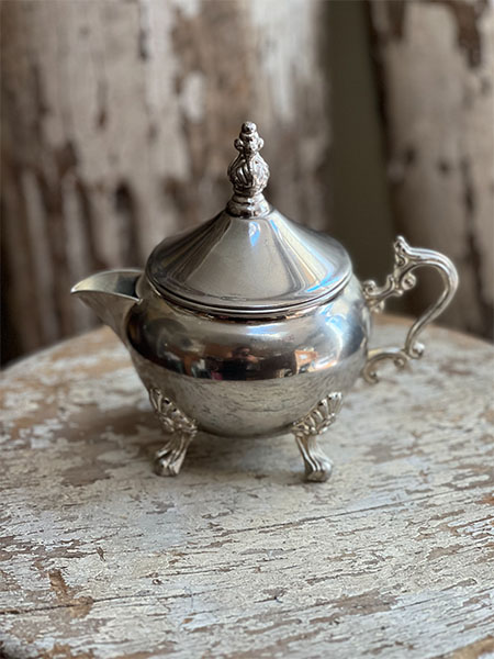 Vintage Silver Creamer #lidded7