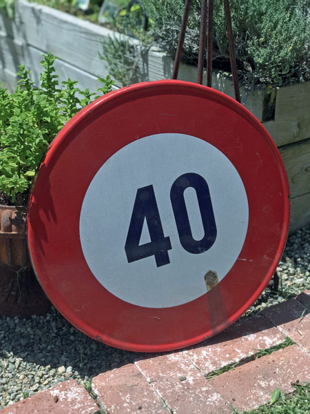 Antique French Speed Sign #40