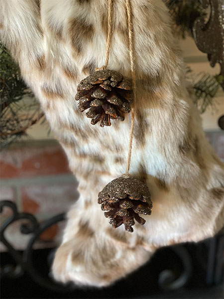 Christmas Stocking Pinecone #fakefur 2