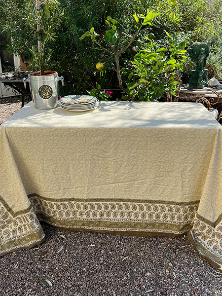 Tablecloth - Cream Sage 60x90