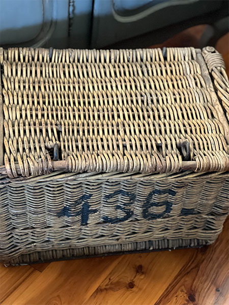 Antique French Basket Trunk #traveler436 3