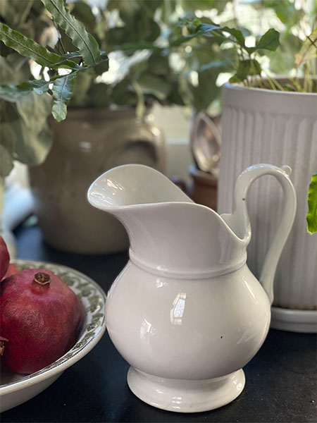 French White Ceramic Pitcher #curv 2