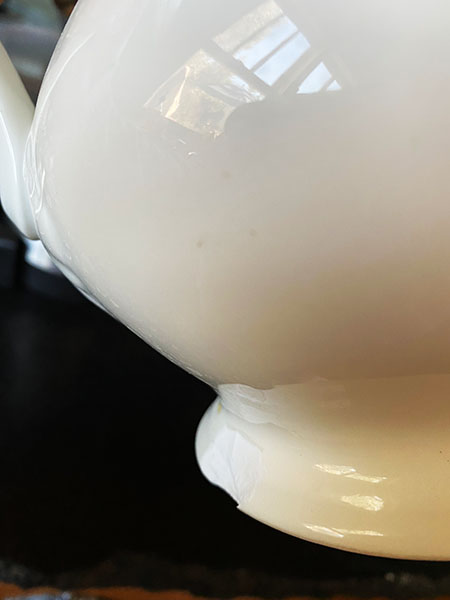 French White Ceramic Pitcher #curv 1
