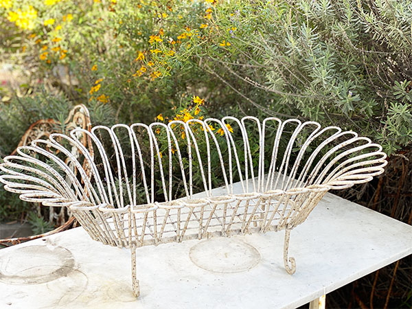 Garden Wire Basket #white