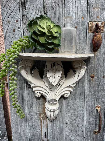 White Carved Shelf