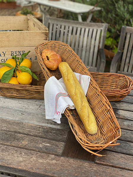 Antique Bread Basket (wide 4in WORN)