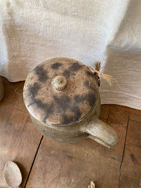 Antique Yogurt Vase with LID #ocLID 2