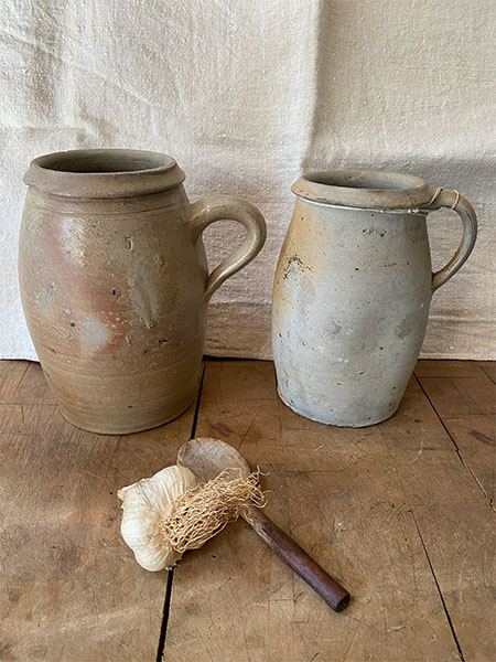 Antique Yogurt Vase Pottery #Oc with lid