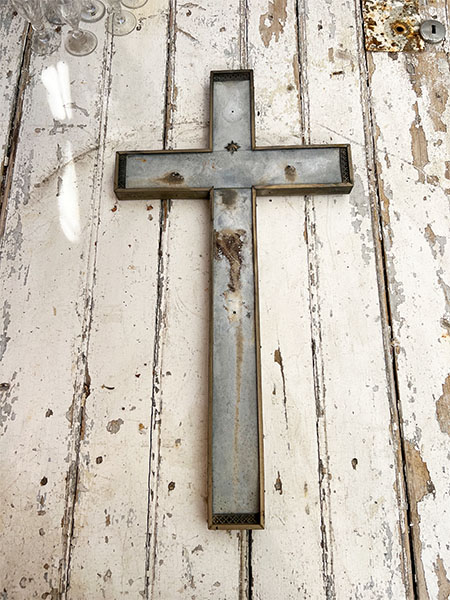 Rare French Zinc Cross #28